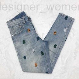 Jeans para hombres Diseñador de gran tamaño para hombre Pantalones Burb Pantalones bordados Hombres Mujeres Flojo Casual 4XL 5XL 6XL QMWQ