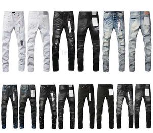 Heren jeans ontwerper paars merk voor mannen dames broek jeans zomergat hight kwaliteit borduurwerk paarse jean denim broek heren paarse jeans