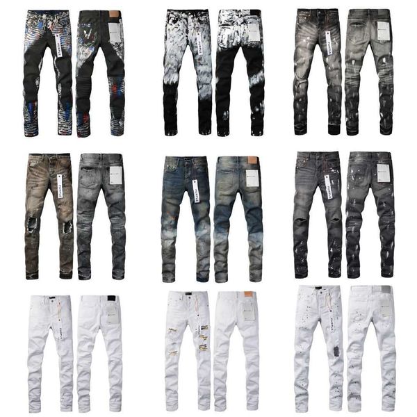 Designer de jeans masculin Brand pourpre jeans jeans pour femmes pour femmes High Street Wash denim brodé à zipper slim LEE LEE LEG Classic Fashion Street Wear Jeans Hipsterpz0z