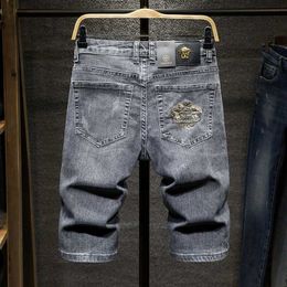 Heren Jeans designer Shorts herenmode merk ins casual Capri Koreaanse rechte losse zomer dunne broek DQFH
