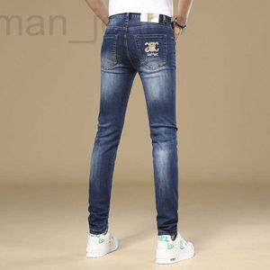 Designer de jeans pour hommes printemps nouveau badge marque de mode européenne pantalon slim pantalon élastique WGBG