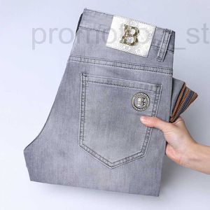 Designer de jeans masculin printemps nouveau petit pied slim fit coton baillette de balle marque tendance marque coréenne jeune pantalon babaoshen vlam