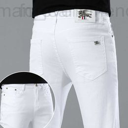 Heren jeans ontwerper strikte selectie van lente dunne Koreaanse editie slanke fit Europees pure wit modemerk x1mj mz2a