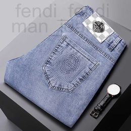 Jeans pour hommes Designer Suer Nouveau haut de gamme Élastique Mince UE pour Casual Atile Lâche Droite UTAD OJ06