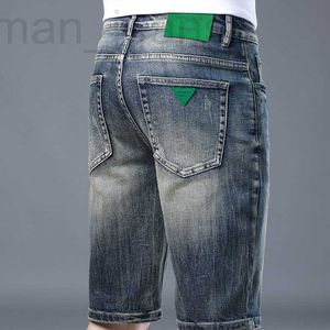 Herenjeans designer Zomer casual jeans, slimfit katoenen stretchshort voor heren met kleine voetjes, Koreaanse versie van high-end Europese stijl grote koeienbroek, capri 0IDI