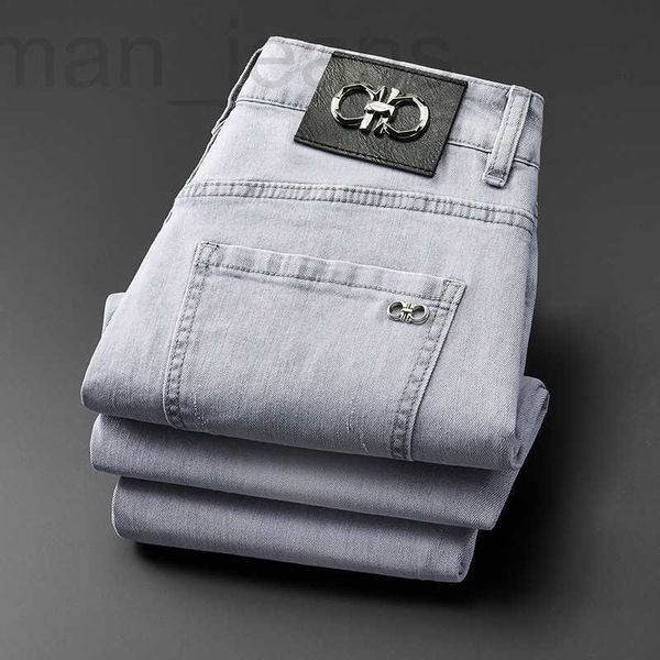 Designer de jeans pour hommes été mince américain lâche pantalon droit 2023 nouveau printemps et automne marque de mode européenne 7TIO