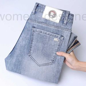 Designer de jeans pour hommes jeans bleu mince d'été pour hommes 2024 polyvalent élastique luxe slim fit long pantalon x40x