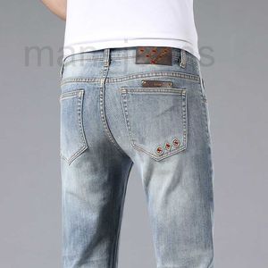 Designer de jeans masculins jeans ultra-minces d'été pour hommes marques de mode européenne slim slim-ate