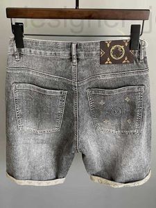 Heren jeans ontwerper trendy shorts voor mannen 2023 zomer zachte en hoge elastische trendy heren zwart grijze denim slanke fit jeugd capris nvjb am0g