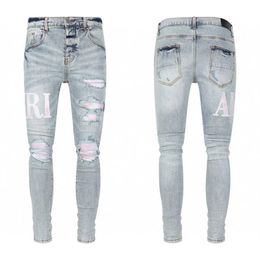 Ksubi Diseñador Jeans Purple Jean Mens Rise Elástica ropa elástica de los jeans ajustados Fashionq Tamaño 29-40
