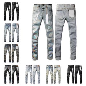 Jeans en jean pourpre jeans concepteurs jeans masculins hommes maigres skinny taille 28-40 Motorcycle tendue long jean en gros de Denim High High Street pour hommes