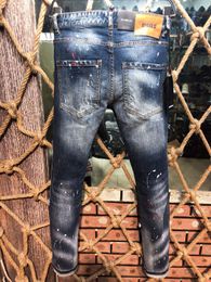 Jeans para hombres Dsquad2 Diseñador de lujo Denim Pantalones perforados Dsquare Moda casual Ropa de moda TAMAÑO DE EE. UU. 28-38 9608