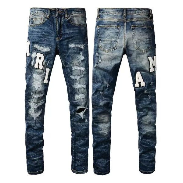 Jeans pour hommes Dsquare Designer de luxe européen et américain d2 Jeans pour hommes Slim Fit élastique pantalon de broderie mode Swing Paint vêtements pour hommes taille américaine 28-38 Jeans 859