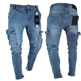 Jeans pour hommes E-Baihui Hommes Distressed Skinny Designer Mens Slim Pantalon Droit Hip Hop Jogging LF806 TF806293F