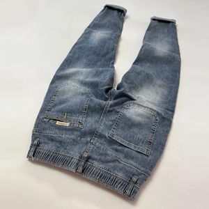 Jeans para Hombre Vaqueros Bordados para Hombres Vaqueros Vintage Lavados para Hombres Pantalones Largos y Delgados con Pies pequeños Ropa Informal elástica versátil Pantalones Hombre Ropa para Hombres Cargo