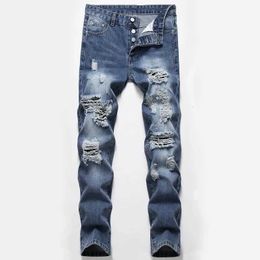 Jeans masculins européens et américains à la mode pour hommes en denim jean mendiants hétér