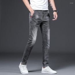 Jeans pour hommes mode 2023 hommes luxe Denimwear solide pour hommes Premium Denim tissu haute qualité pantalon Stretch Slim Fit pantalon