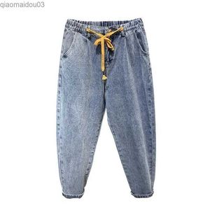 Brand de mode masculin Brand de mode légère élastique à 9 points Jeans pour hommes lâches et polyvalents en été pantalon harlan