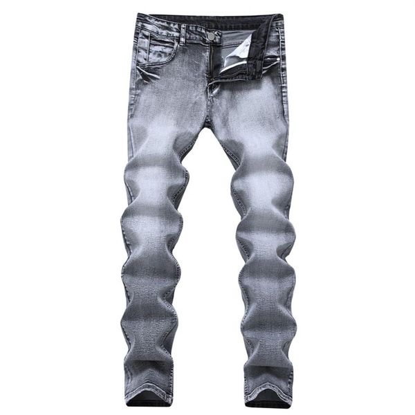 Jeans pour hommes mode Denim Slim mâle en détresse Jeans gris hommes Skinny Jeans Streetwear Vintage vêtements pour hommes drop2636
