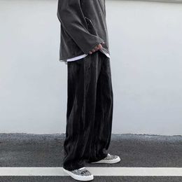 Jeans pour hommes Fashion Designer Tie dye Hommes Noir Lâche Large Pieds Droite Harajuku Mâle Denim Pantalon Haute Qualité Marque Vêtements 220923