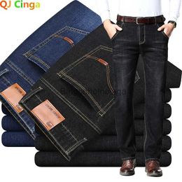 Jeans voor heren Mode Europese Amerikaanse stijl Stretch herenjeans Luxe herendenimbroek Slanke rechte diepblauwe herenmaat 28-38 SlacksL231003