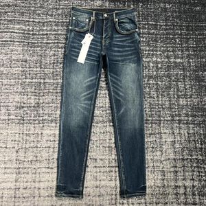 Jeans pour hommes Mode Hiphop Rétro Bleu Slim Denim Pantalon Mâle Style Punk Stretch Plissé Crayon Pantalon Pour Hommes