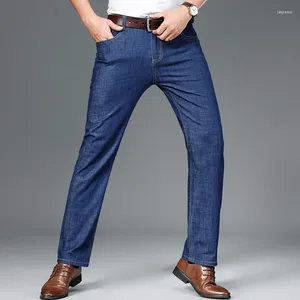 Jeans masculins Fashion Loose Button Butt Zipper Poches épissées Business All-Match 2024 Pantalon décontracté de couleur solide surdimension