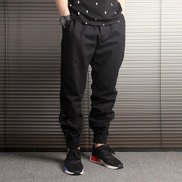 Pantalones vaqueros de moda para hombre, pantalones bombachos de camuflaje negros, pantalones Cargo, ropa informal con parte inferior holgada, Joggers de Hip Hop