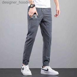 Jeans pour hommes Mode Pantalons pour hommes Casual Summer Style mince Street Wear Ample 2022 Nouvelle tendance polyvalente Salopette Harlan Long L230916