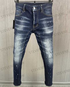 Jeans pour hommes mode hommes jeans noirs de qualité supérieure vêtements skinny T240326