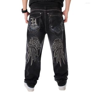 Hommes Jeans Mode Hommes Hip-Hop Lavé Lâche Skateboard Pantalon Graisse Grande Taille Baggy Streetwear Hommes Pleine Longueur Denim