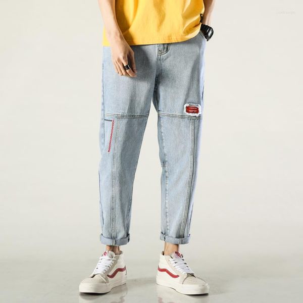 Jeans pour hommes mode Original Harajuku Streetwear couleur unie trou hommes Slim crayon pantalon décontracté déchiré Design Hip Hop hommes Punk pantalon