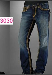 Jeans pour hommes Pantalons à jambe droite 18ss Nouveau True Elastic Mens Robin Rock Revival Crystal Studs Denim Designer Pantalons jeans s4