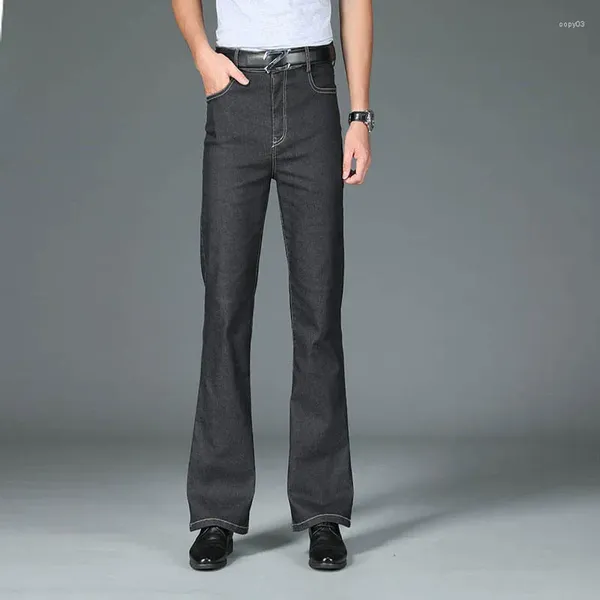 Jeans masculin Fashion Street Black Mens Big Boot Fared Cut Casual Casual Flare Legrs Pantmand designer masculin Classic Loose Denim Pantalon 38 40