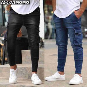 Jeans pour hommes Fashion Street StyleSkinny Jeans Hommes Vintage lavage solide Denim Pantalon Hommes Casual Slim fit crayon denim Pantalon femmes vente chaude L230724