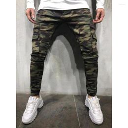 Jeans pour hommes Tendance de la mode Camouflage Jeunes Personnalité Slim Pantalons Printemps et automne Cargo