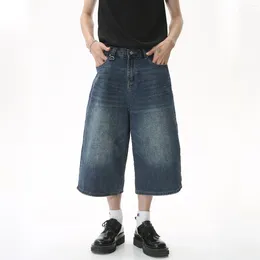 Jeans masculin Firmranch 2024 Jorts baggy bleu profond pour hommes femmes surdimensionnées larges shorts évasés Capri Denim Pantalon