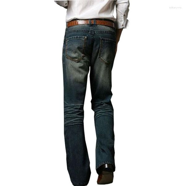 Jeans masculin à botte évasée coupe lambe en liberté en liberté haute taille masculine concepteur classique denim taille 28-36 38