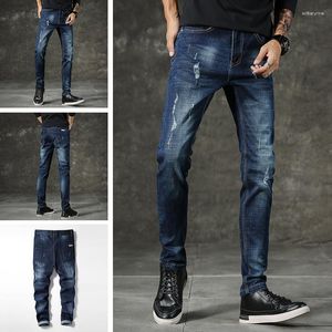Jeans pour hommes Flow Style coréen Pantalon d'automne et d'hiver Pantalon Slim Tide Brand Stretch
