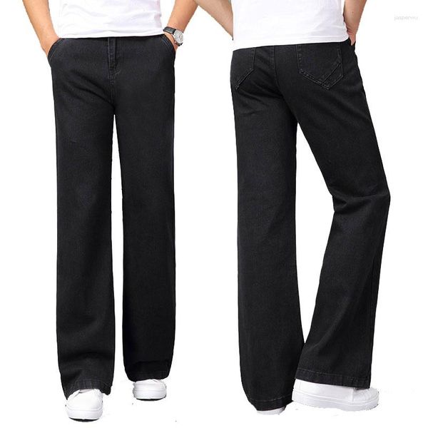 Pantalones vaqueros para hombre Pantalones acampanados gruesos de otoño e invierno Pantalones de mezclilla de tiro medio Biker