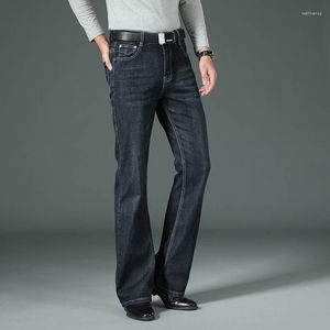 Jeans pour hommes pour hommes Grande botte évasée coupe jambe coupe ample haute concepteur masculin classique élasticité Denim