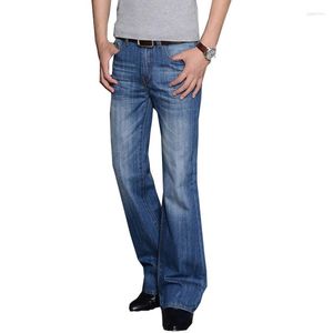 Herenjeans voor heren Heren Modis Big Flared Boot Cut Leg Loose Fit Hoge taille mannelijke designer klassieke denim broek