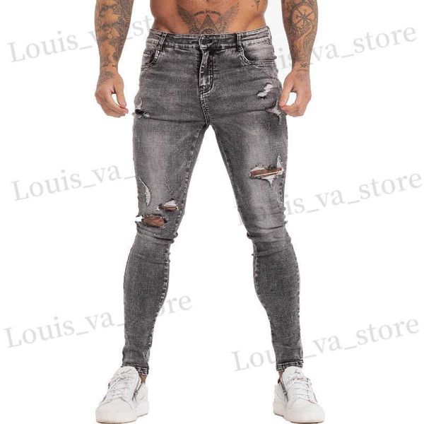 Jeans para hombres Gingtto Jeans Fit Fit Pants pantalones de mezclilla delgado Clásico Homme Nuevas llegadas Dropshipping Fashion Hip Hop 135 T240411