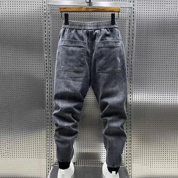 Jeans pour hommes harajuku stretch corée cargo harem pantalon streetwear jogger pantalon de survêtement