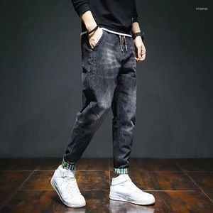 Heren Jeans Harem Man Cowboybroek Stretch Zwarte elastische broek Cropped Designer Koreaanse mode-stijl 2024 Trend Xs Los zacht