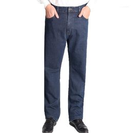 Jeans pour hommes HARPIA haute qualité hommes décontracté droit Denim mâle classique pantalon homme Stretch pantalon lourd taille 6xl Men1