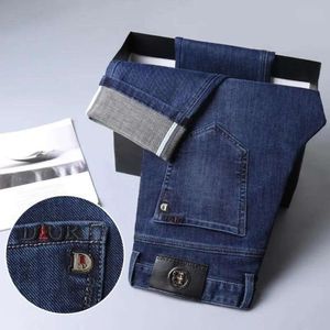 Heren Jeans High End 2024 Herfst/Winter Slim Fit Elastische Rechte Buis Koreaanse Versie Trendy Business Casual Broek 11377