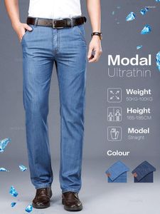 Jeans masculin de haute qualité vêtements de marque modale modale soft business bergers pantalon denim pantalon travail pantalon masculin plus taille 40