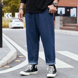 Heren Jeans Hoge Kwaliteit Denim Voor Mannelijke Oversized 28 46 48 Mannen Broek Dagelijks Casual Koreaanse Negende Lengte Broek tiener