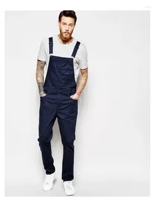 Jeans pour hommes de haute qualité Denim Combinaisons Mode Noir Blanc Pantalon à bretelles en détresse Salopette pour hommes